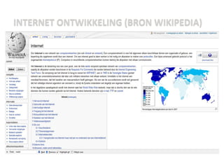 Internet ontwikkeling (bron wikipedia) 
