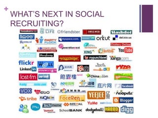 +
    WHAT’S NEXT IN SOCIAL
    RECRUITING?
 