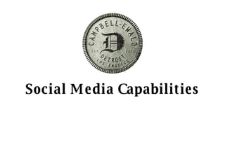 Social Media Capabilities 