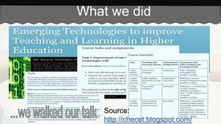 What we did 
Source: 
http://checet.blogspot.com/ 
 