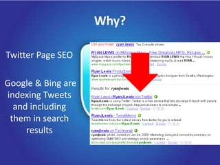 Why?Twitter Page SEO  Google & Bing are indexing Tweets and including them in search results