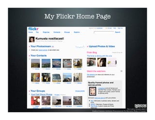 My Flickr Home Page




                                                            This work is licensed under a
             Creative Commons Attribution-Noncommercial-No Derivative Works 2.5 License.
 