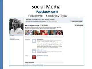 Social Media Facebook.com Personal Page – Friends Only Privacy 