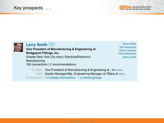 Key prospects . . .




                      Site-Seeker, Inc.   2011
 