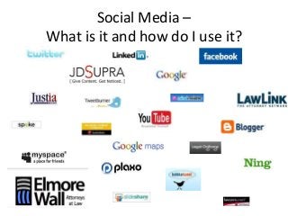 Social Media –
What is it and how do I use it?

 