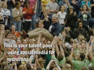 TThhiiss iiss yyoouurr ttaalleenntt ppooooll 
uussiinngg ssoocciiaall mmeeddiiaa ffoorr 
rreeccrruuiittiinngg 
 