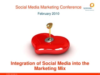 Social Media Presentation Synovate Feb 2010