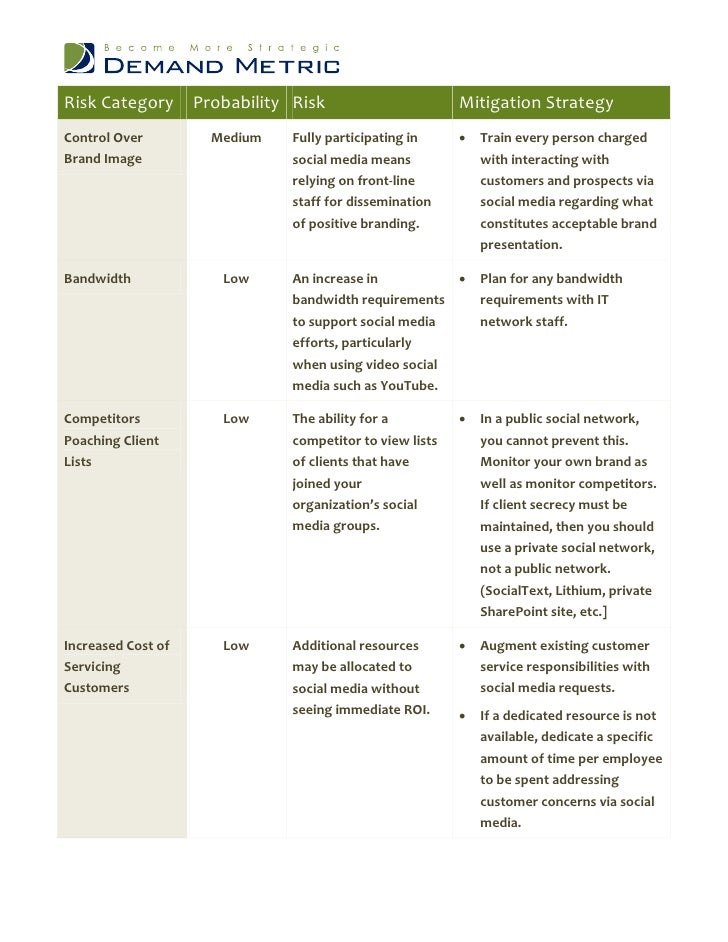 Social Media Project Charter Template