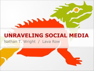 UNRAVELING SOCIAL MEDIA Nathan T. Wright  /  Lava Row 