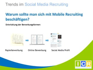 Trends im Social Media Recruiting

Warum sollte man sich mit Mobile Recruiting
beschäftigen?
 