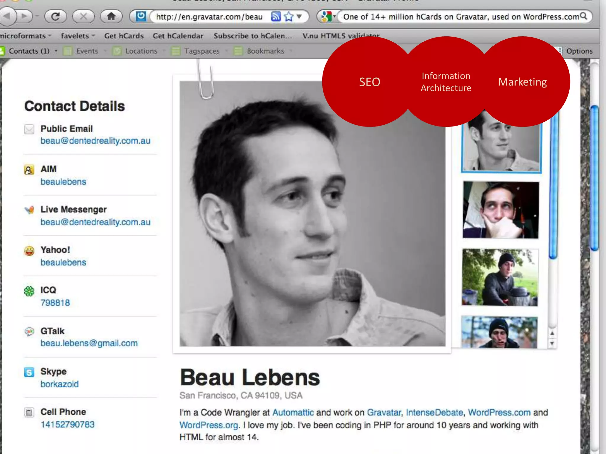 Information
SEO   Architecture
                     Marketing
 