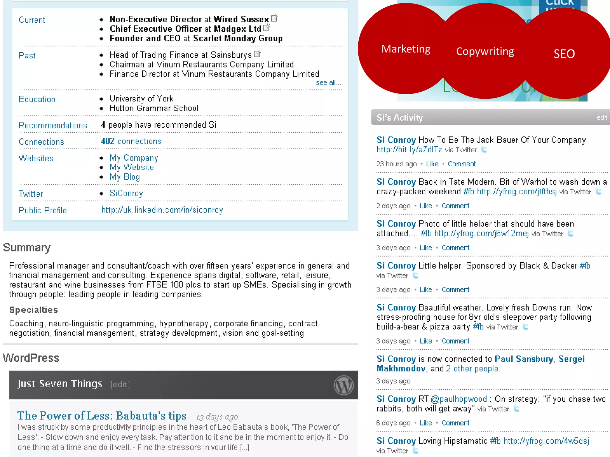 Marketing   Copywriting   SEO
 