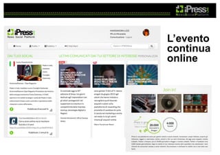 L’evento
continua
online

 