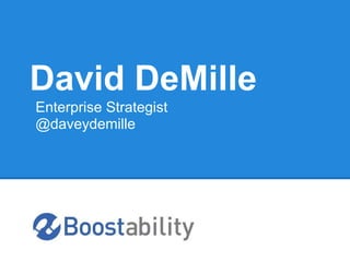 David DeMille
Enterprise Strategist
@daveydemille
 