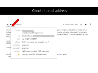 Check the real address
 