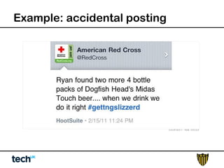 Example: accidental posting 
 
