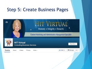 Step 5: Create Business Pages
 