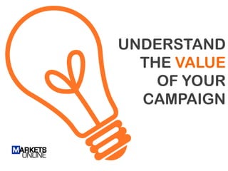 UNDERSTAND
  THE VALUE
    OF YOUR
  CAMPAIGN
 