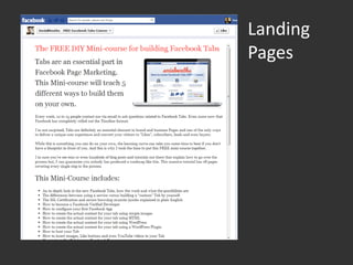 Landing
Pages
 