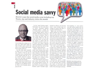 Social Media Savvy - May 2012