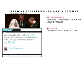 Identiteit uitdragen Het is eigenlijk verborgen reclame voor mijn muziek en fotografie. BERICHT PLAATSEN OVER WAT IK AAN HET DOEN BEN  Goed doen Leuk om te delen als je wat leuks hebt 