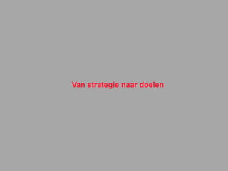 Van strategie naar doelen 