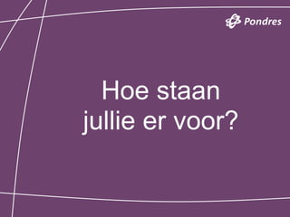 Hoe staan
jullie er voor?
 