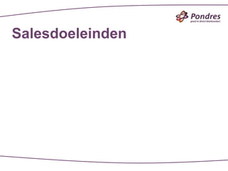 Salesdoeleinden
 