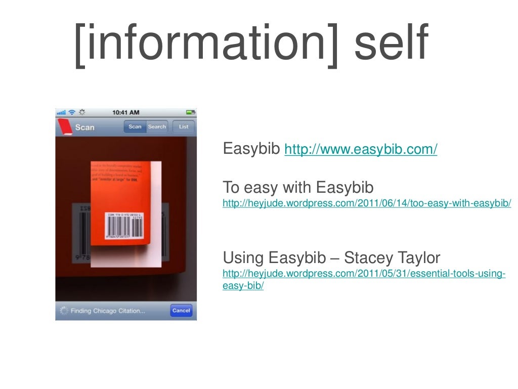 [information] self Easybib To