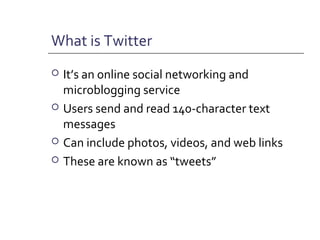 A Beginners Guide To Twitter | PPT