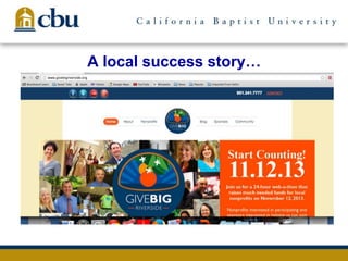 A local success story…
 