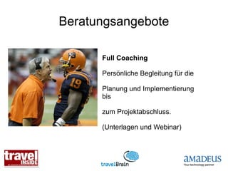 Beratungsangebote

      Full Coaching

      Persönliche Begleitung für die

      Planung und Implementierung
      bis

      zum Projektabschluss.

      (Unterlagen und Webinar)
 