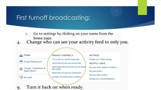 First turnoff broadcasting:
 