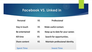 Facebook VS. Linked in
 