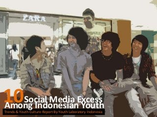 Social Media Side Effect:
Twitter Excess
10Social Media Excess
Trends & Youth Culture Report By Youth Laboratory Indonesia
Among Indonesian Youth
 