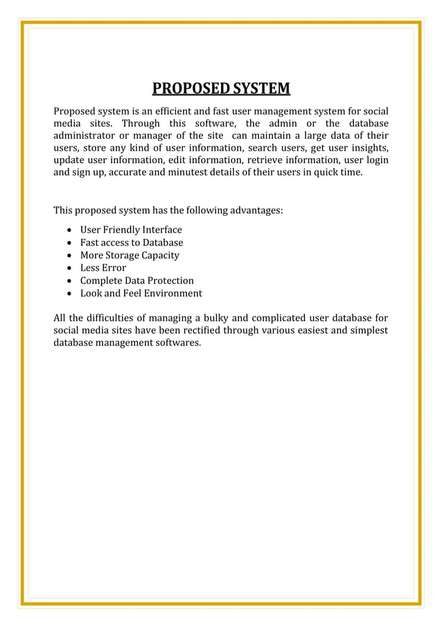 Social Media Site User Management System Class 12th Informatics ...