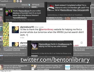 twitter.com/bentonlibrary
Friday, April 15, 2011
 
