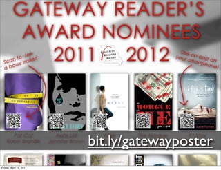 bit.ly/gatewayposter
Friday, April 15, 2011
 