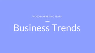 VIDEO MARKETING STATS
Business Trends
 