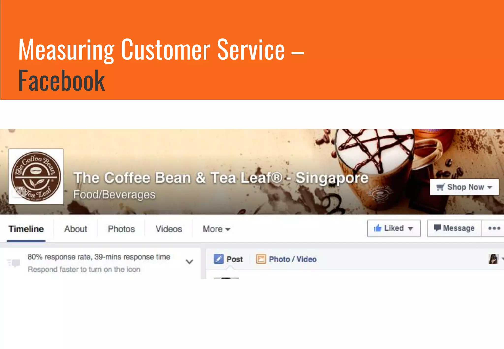 Measuring Customer Service –
Facebook
 