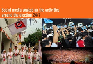 Social media soaked up the activities
around the election 24/7
 