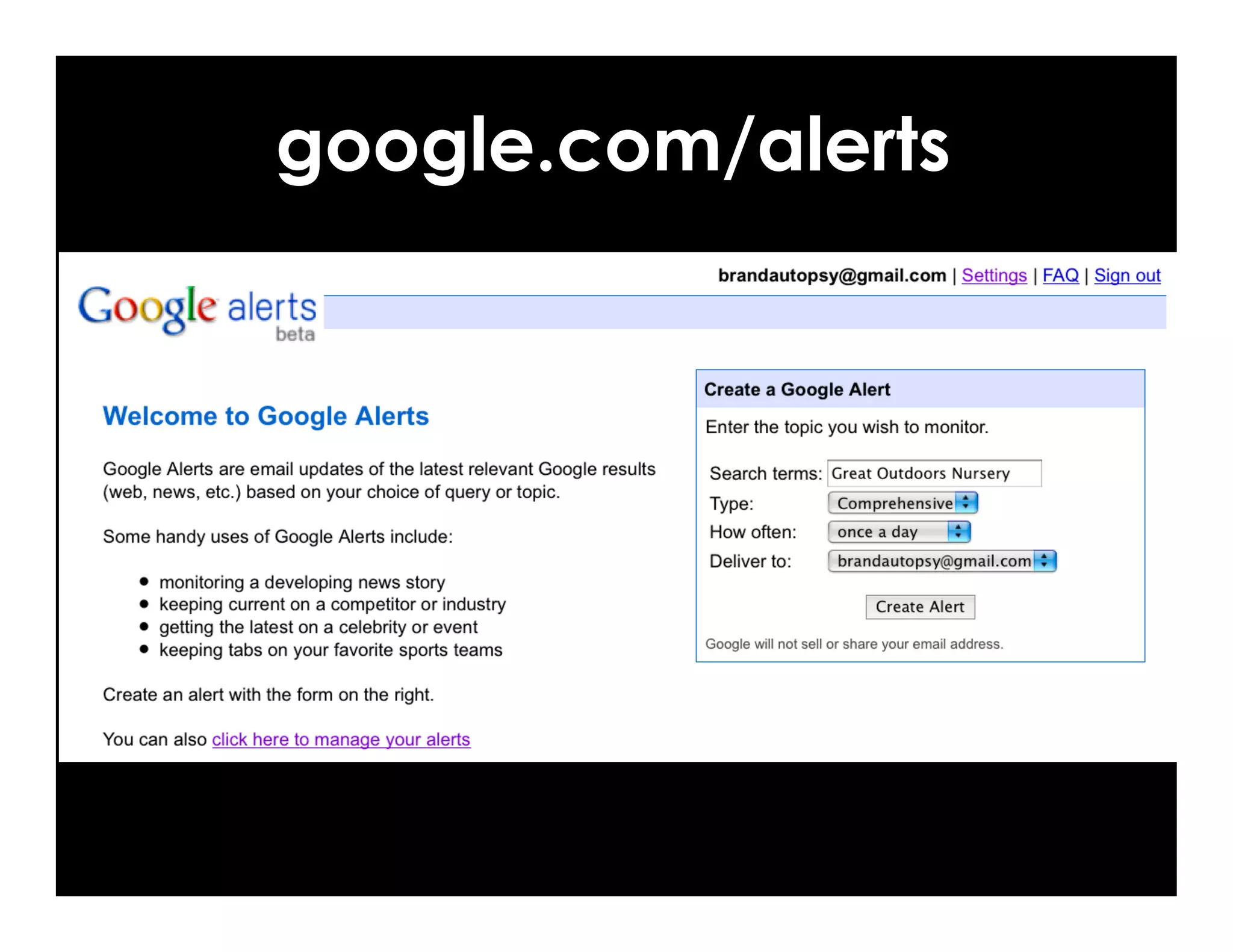 google.com/alerts
 