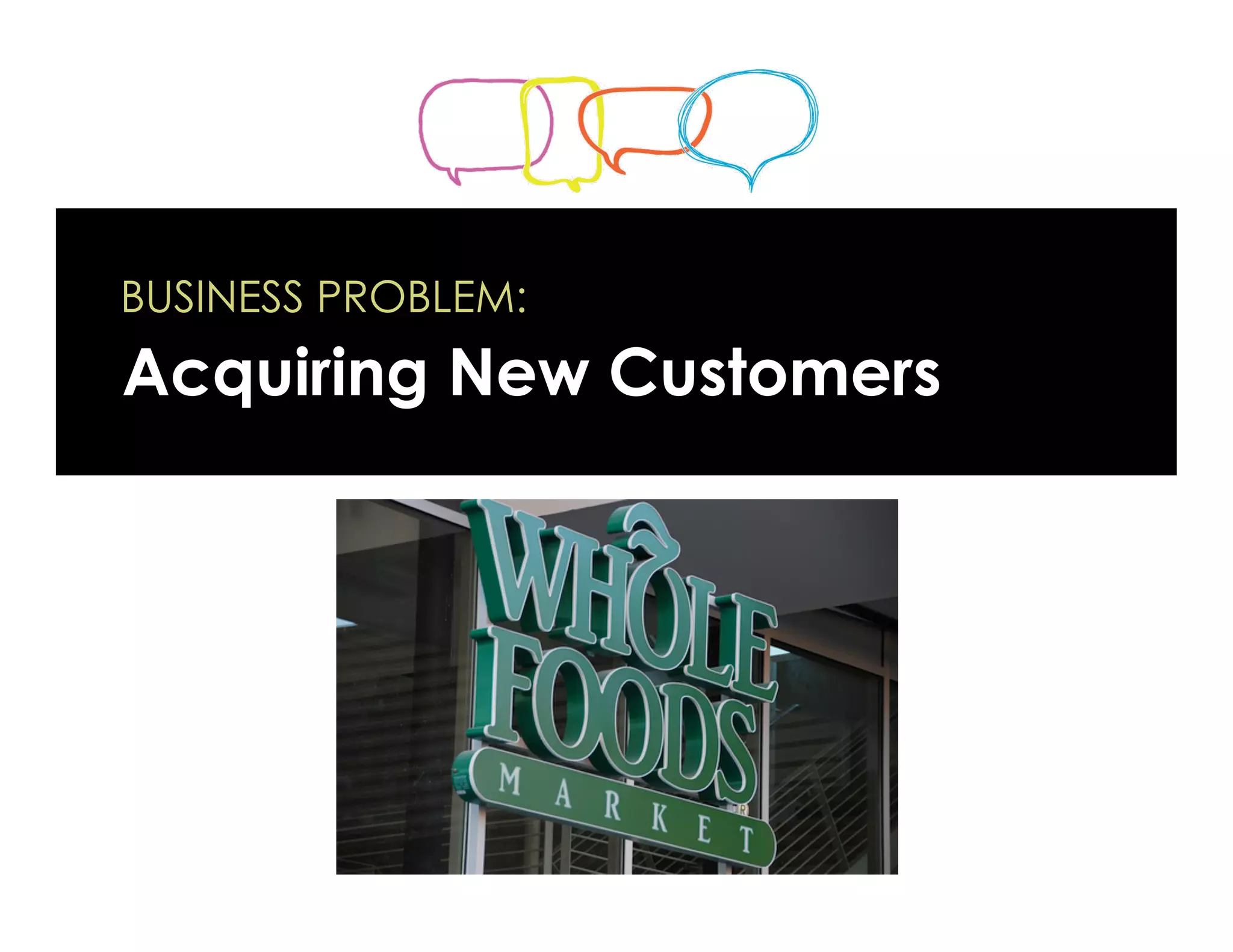 BUSINESS PROBLEM:
Acquiring New Customers
 