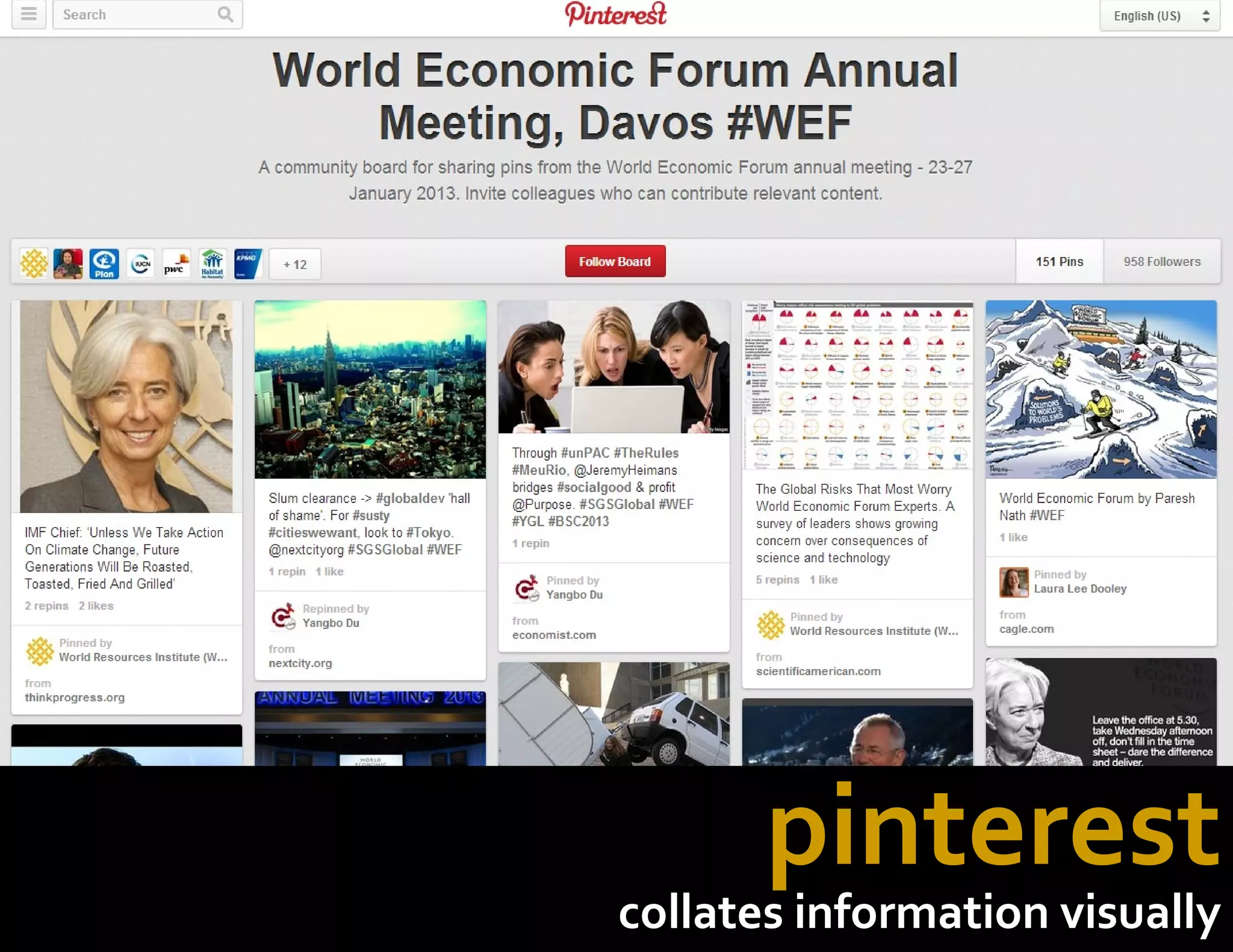 pinterest
collates information visually
 