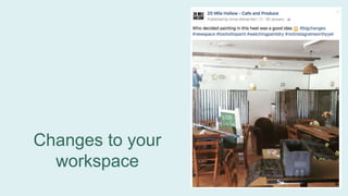 Changes to your
workspace
 