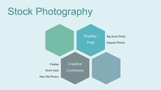 Royalty-
Free
Big Stock Photo
Deposit Photos
Creative
Commons
Pixabay
Stock Vault
New Old Photos
Stock Photography
 