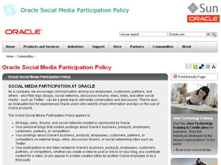 Oracle Social Media Participation Policy
 