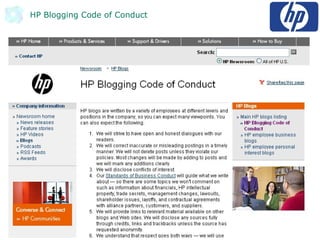 HP Blogging Code of Conduct
 