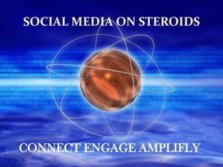 SOCIAL MEDIA ON STEROIDS




CONNECT ENGAGE AMPLIFLY
 
