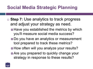Social Media Strategic Planning
